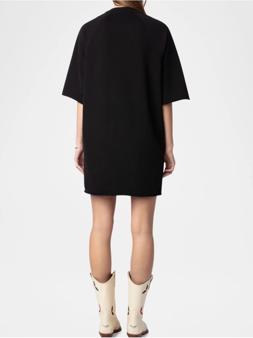 Zadig & Voltaire Black "Rock n Roll" Graphic Tee Dress, medium - Picture 3 of 6